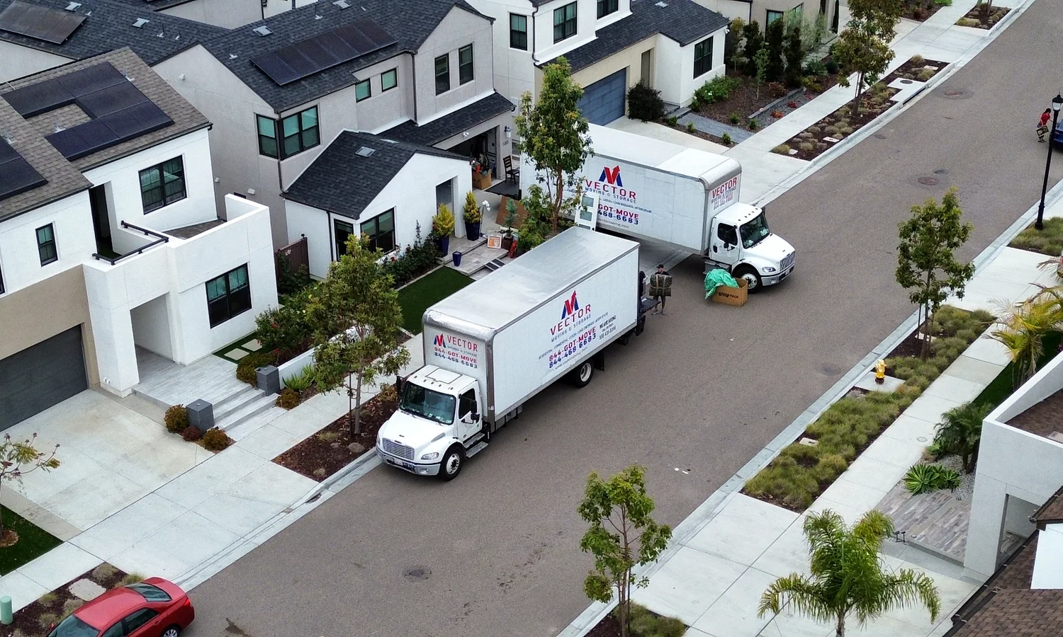 Fleet of Vector Moving and Storage trucks for local and long-distance relocation