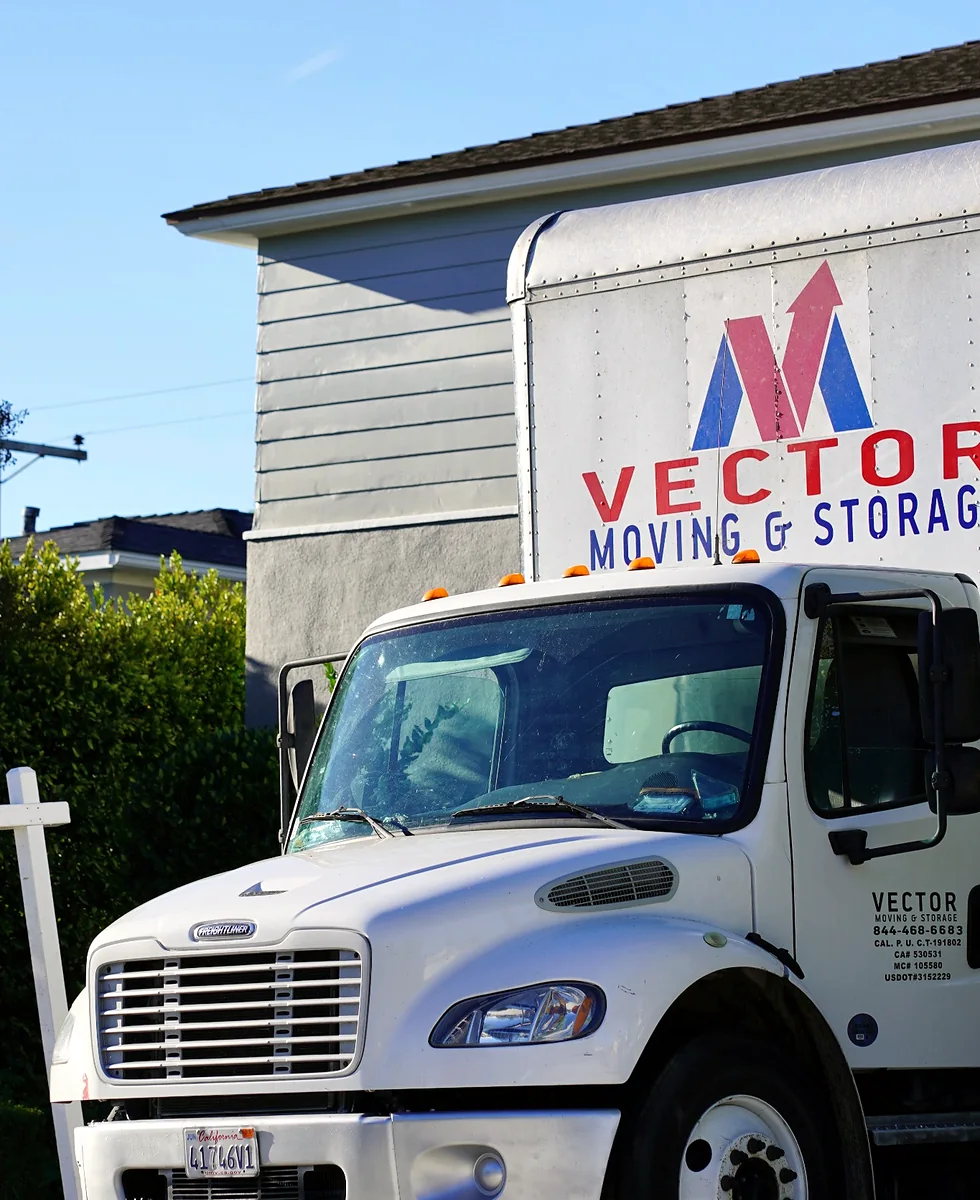 Vector mover handling protected furniture at a residence