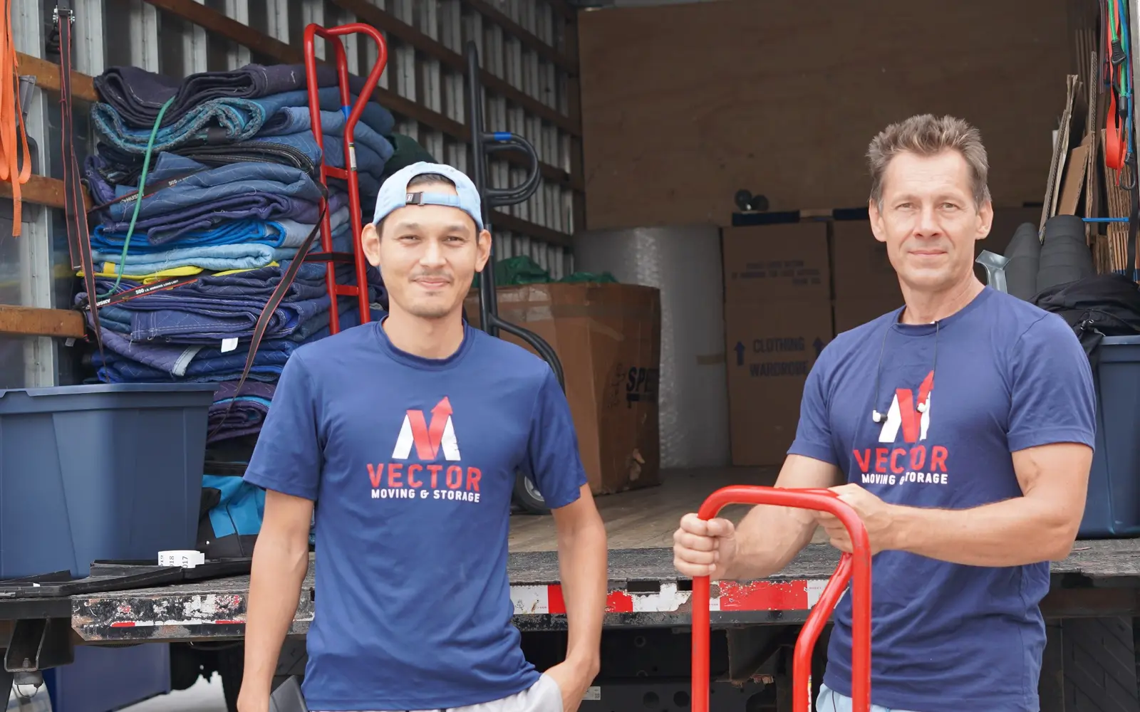 Vector Moving crew ready to provide professional moving services